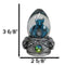 See No Evil Blue Wyrmling Dragon In Colorful LED Acrylic Glass Egg Figurine