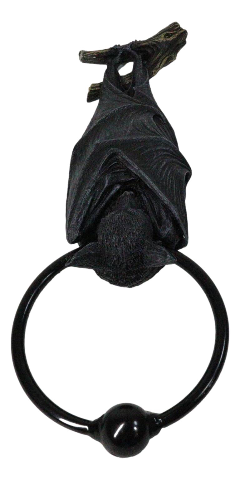 Ebros Gift Gothic Nocturne Sleeping Bat Sculptural Door Knocker Home Decor