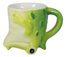 Topsy Turvy Ceramic River Alligator Crocodile Latte Juice Dessert Mini Mug Cup
