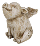 Rustic Country Farmhouse Hog Heavens Flying Baby Angel Pig Coin Money Bank