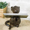 Pack Of 2 Cast Iron Whimsical Standing Mouse Decorative Pen Holder Sculptures