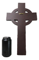 Southwestern Aztec Vector Wheel Trinity Turquoise Floral Faux Leather Wall Cross