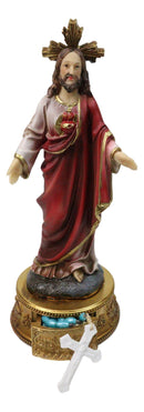 Catholic Christian Sacred Heart of Jesus Christ With Rosary Drawer Box Figurine