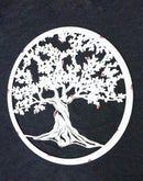 White 24"D Oversized Celtic Tree of Life Medallion Metal Wall Circle Plaque
