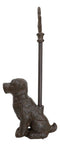 Rustic Cast Iron Scottish Terrier Puppy Dog Door Stop Or Porter With Long Handle