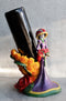Sugar Skull Day of The Dead Lady Catrina Roses And Florals Wine Holder Figurine