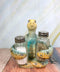 Nautical Marine Blue Giant Sea Turtle Hugging Salt And Pepper Shakers Holder Set