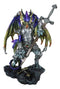 Large Hyperion Rainbow Armored Dragon With Excalibur Sword Letter Opener Decor