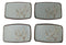 Set Of 4 Japan Made Sakura Cherry Blossoms Porcelain Rectangular Serving Plates