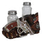 Western Star Cowboy Gun Faux Leather Holster Salt Pepper Shakers Holder Set