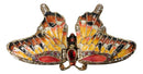 Orange Monarch Butterfly Pewter Austrian Crystals Bejewelled Trinket Jewelry Box