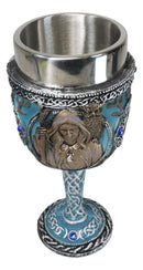Celtic Knot Triple Moon Goddess Maiden Mother Crone Pagan Wiccan Wine Goblet