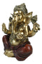 Vastu Hindu Elephant God Ganesha Ceremonial Ganapati Seated Figurine 10"H