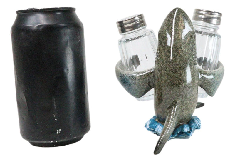 Sea Ocean Marine Apex Predator Great White Shark Salt And Pepper Shakers Holder