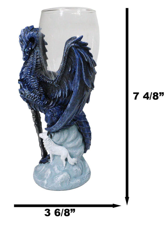 Ruth Thompson Elemental Dragon Alpha Blade Sword Glass Wine Goblet Chalice Cup