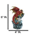 Fantasy Red And Gold Geode Dragon Perching On Crystal Rock Cavern Small Figurine