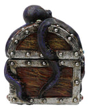 Nautical Octopus Tentacles On Small Treasure Chest Decorative Trinket Box Figure