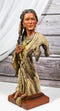 Tribal Native American Indian Lady Princess with Eagle Feathers Bust Figurine