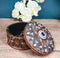 Auspicious Evil Eye Of Providence With Sacred Symbols Round Decorative Box