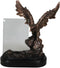 American Bald Eagle Landing On Rocky Pillar Picture Frame Bronzed Resin Figurine