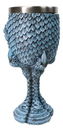 Fantasy Myth Legends Teal Winter Undead Wight Ice Dragon 5oz Wine Goblet Chalice