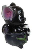 Black Onyx Drake Potion Pals Small Baby Dragon Imp Sitting in Cauldron Figurine