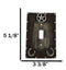 Set Of 2 Rustic Western Star Lucky Horseshoes Single Toggle Switch Plate Covers
