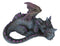 Whimsical Fantasy Purple Shy Garden Dragon Hatchling Hiding Behind Tail Figurine