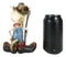Rustic Western Country Farm Comical Cowboy Horse With Pitchfork Boots Figurine