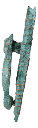 Nautical Coastal Marine Cast Iron Verdigris Seahorse Door Knocker Sea Horses