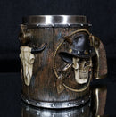 Rustic Western Wild West Captain Sheriff Cowboy With Cow Skull Coffee Mug Cup