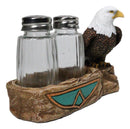 Wild Heritage Bald Eagle On Rock Southwestern Symbol Salt & Pepper Shaker Holder
