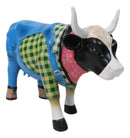 Cow Parade Western Country Farmer Cow In Bib Overalls Collector's Figurine