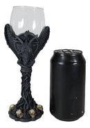 Sabbatic Goat Baphomet Pentagram Raven Wings Dendritic Vines Wine Goblet Cup