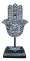 Hand of God Hamsa Palm With Magen David Star Eye of Providence Figurine Plaque