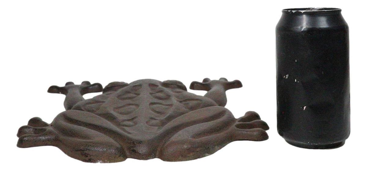 Pack Of 3 Cast Iron Amphibian Tree Frog Garden Stepping Stone Pave Foot Steps - Ebros Gift