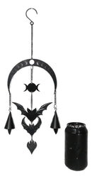 Macabre Dark Evolution Flying Bats With Phases Of The Moon Hanging Decoration