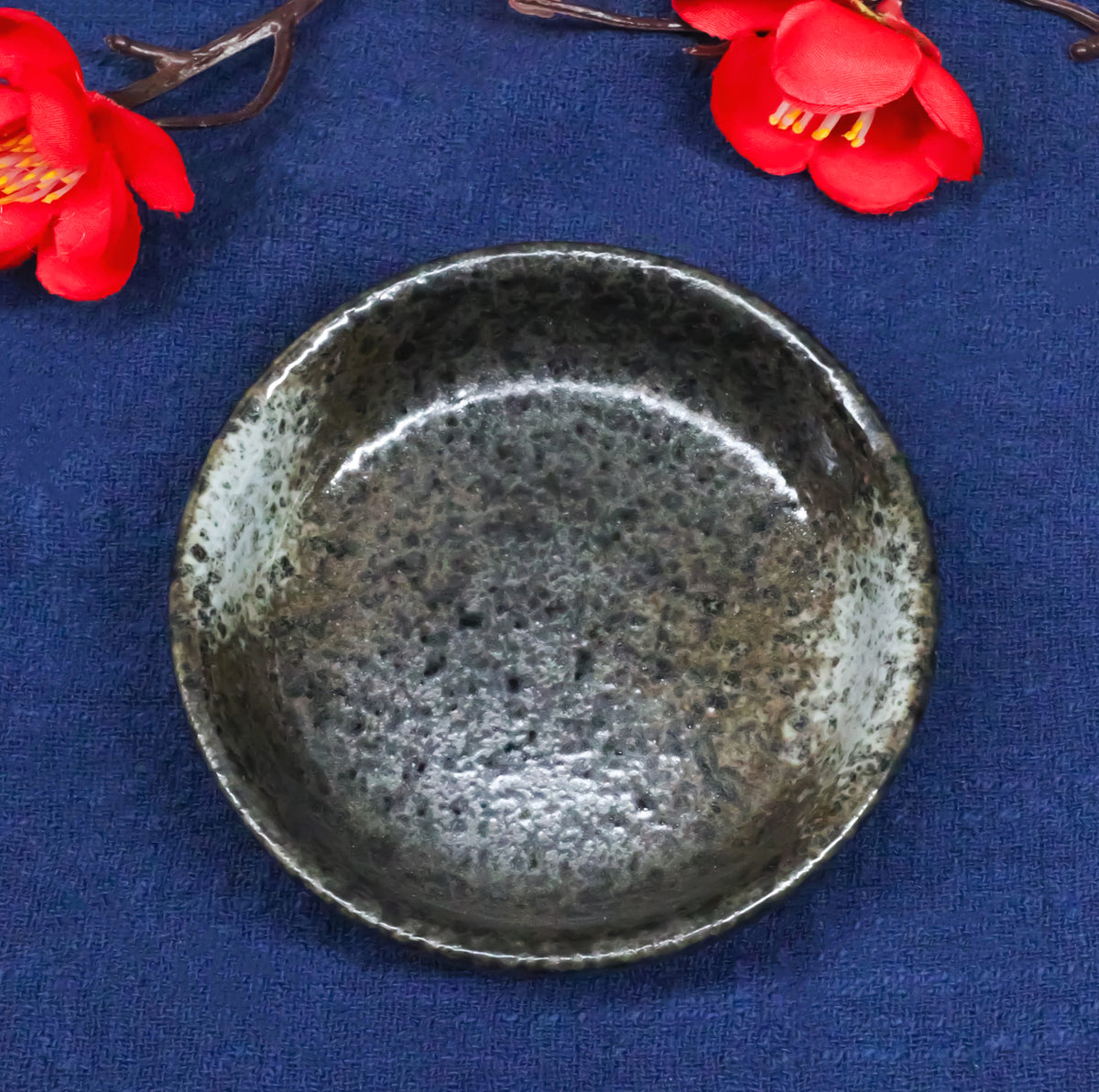 Pack Of 6 Ceramic Grey Hakumu Soy Sauce Oil Condiment Round Dishes Bowls 1.5Oz