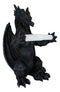 Saurian Servant Gothic Serpentine Dragon Floor Standing Toilet Paper Holder 13"H