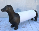 Rustic Dachshund Puppy Dog Free Standing Kitchen Paper Towel Holder Dispenser