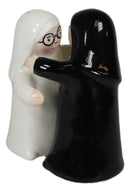 Black And White Dressed Dancing Nuns Cute Ceramic Salt & Pepper Shakers Set