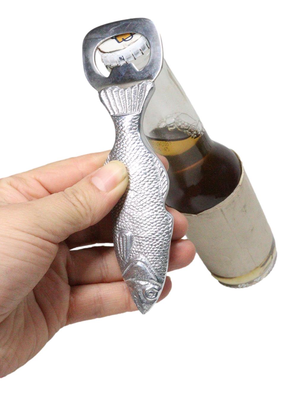 Pack Of 4 Nautical Marine Grouper Fish Aluminum Hand Glass Beer Bottle Openers