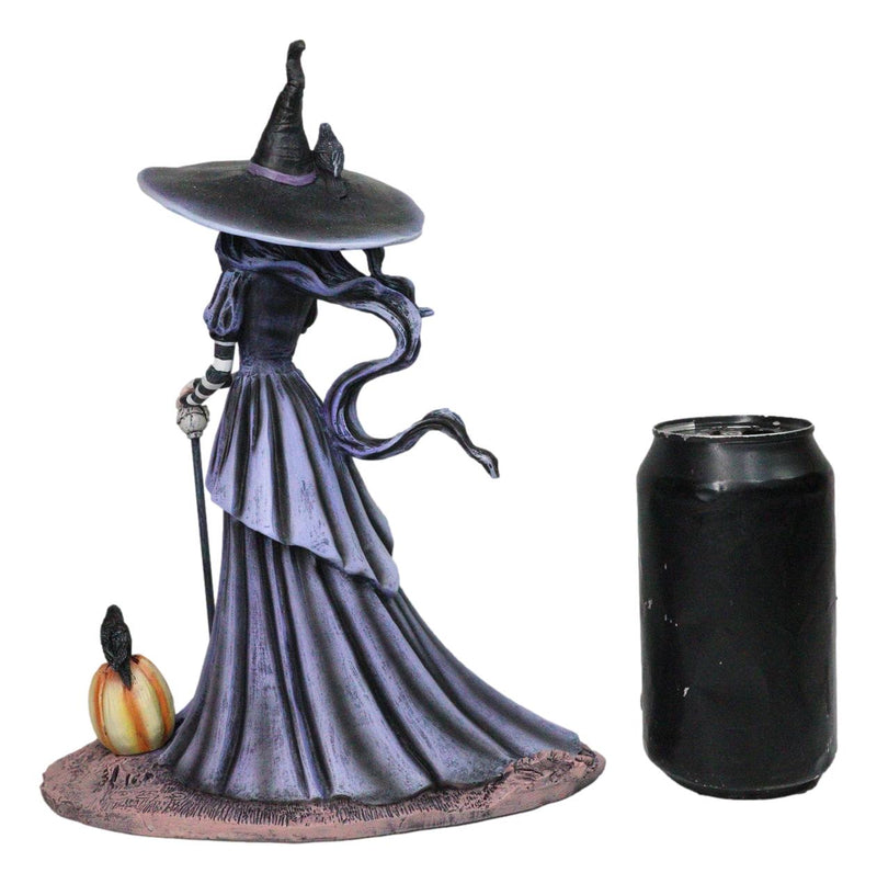 Amy Brown Halloween Pumpkin Gothic Ravenspell Crow Witch With Cane Figurine