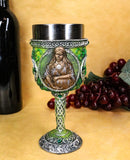 Green Wicca Triple Goddess Maiden Mother Crone Witchcraft Wine Goblet Chalice
