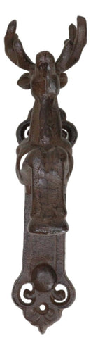 Rustic Western Forest Stag Elk Deer Head Cast Iron Door Knocker Cabin Lodge