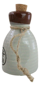 Shoyu Calligraphy White Tenmoku Porcelain Soy Sauce Dispenser Flask 7oz Set Of 6