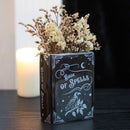 Witchcraft Magic Book of Spells 5.25" H Ceramic Book Shaped Planter Pot Vase