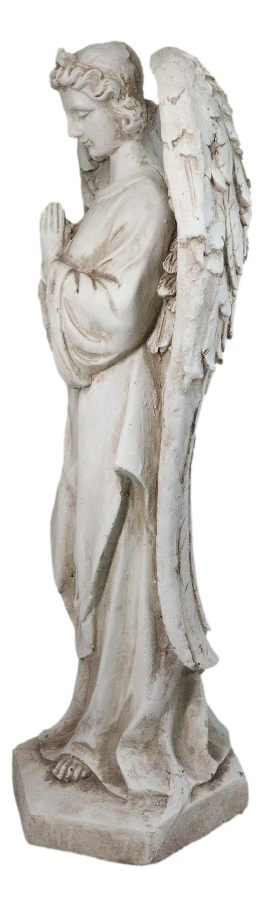 Large Standing Angel of Prayer Serene Peace Outdoor Garden Statue 26" Tall