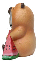 Furrybones Adorable Capybara With Watermelon Skeleton Figurine Furry Bones