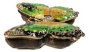 Green Monarch Butterfly Pewter Austrian Crystals Bejewelled Trinket Jewelry Box